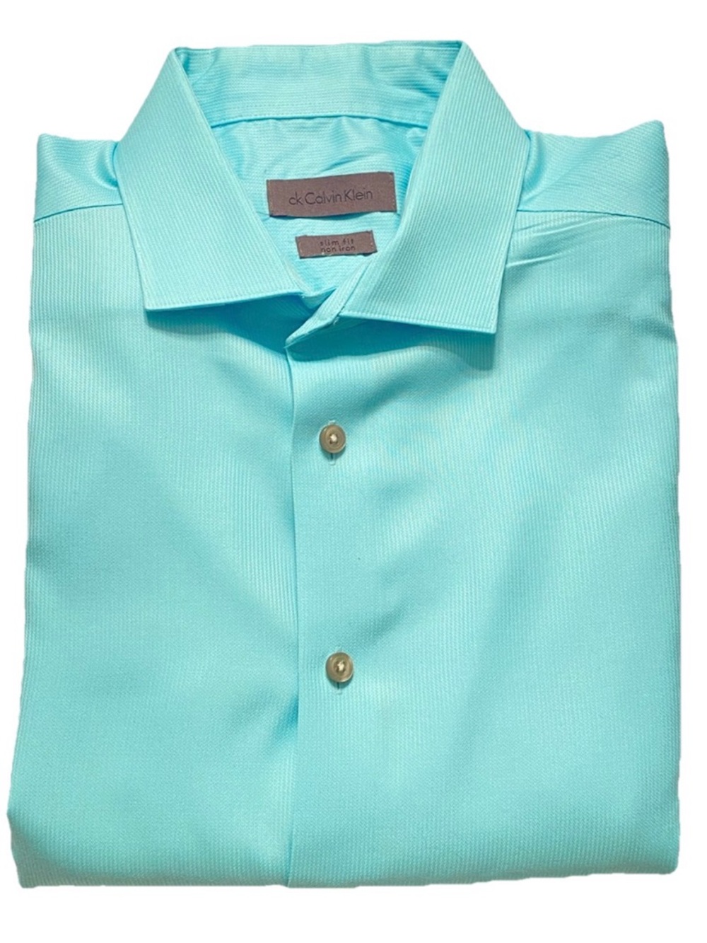 Calvin Klein Men’s Light Aqua Dress Shirt